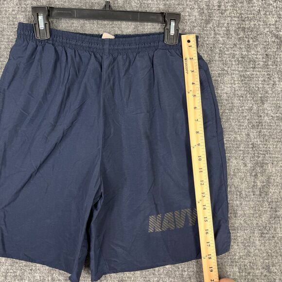 U.S.Navy Shorts Mens Medium Blue USA Made Military USN Issued Fitness Uniform - Picture 4 of 9
